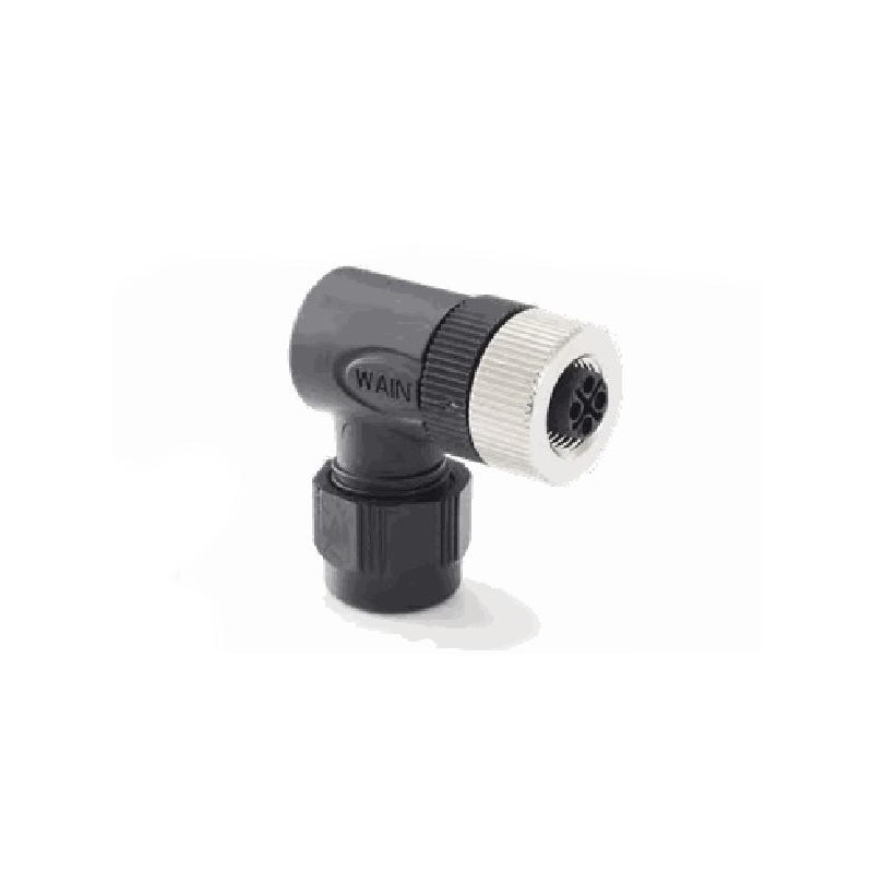 Connecteur femelle M12, 3 pol., S Encoding IP67, 3.6A, non-blindé